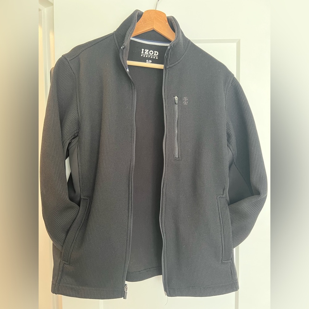 Izod Charcoal Full-Zip Jacket